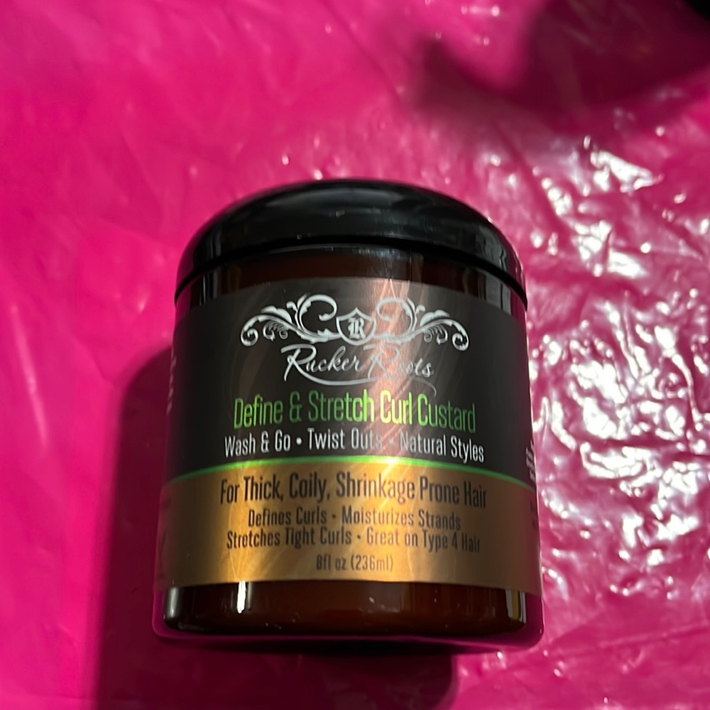 Rucker Roots GTC define & stretch curl custard, wash & go ,twist out, natural